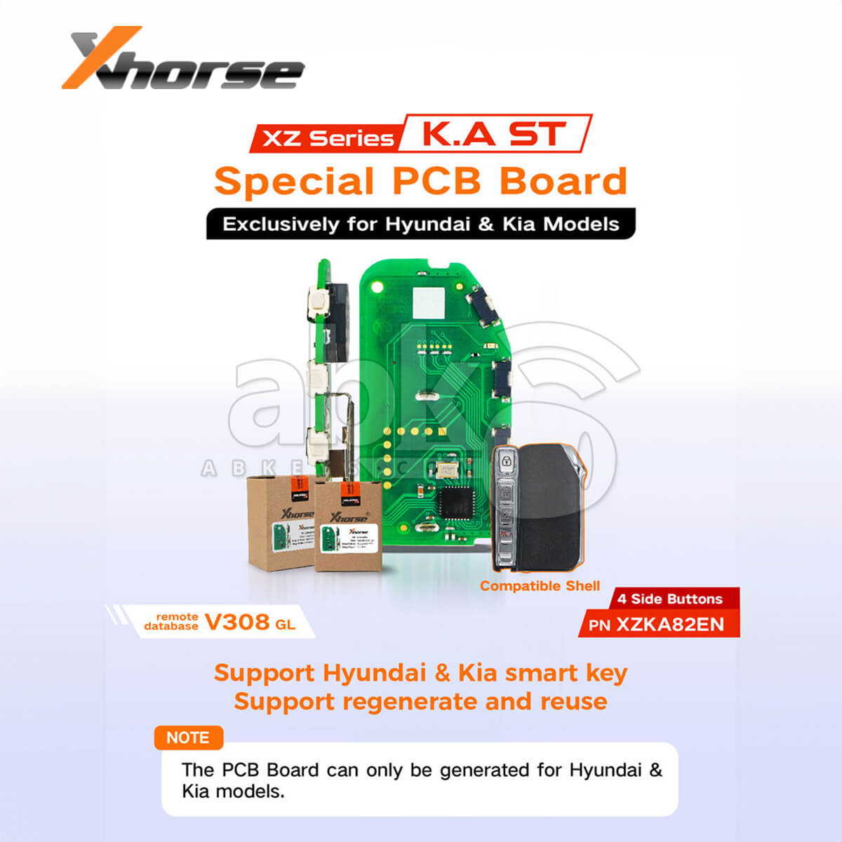 Xhorse XZKA82EN Special Smart Key for Hyundai & Kia Cars 5Pcs |ABKEYS