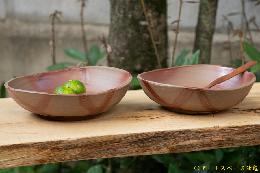Akatsuki 備前 楕円カレー皿 緋襷 －作家もの陶器・うつわ・アートの