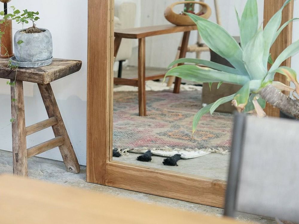 オールドチークミラー L | 家具・インテリア a.depeche(アデペシュ)