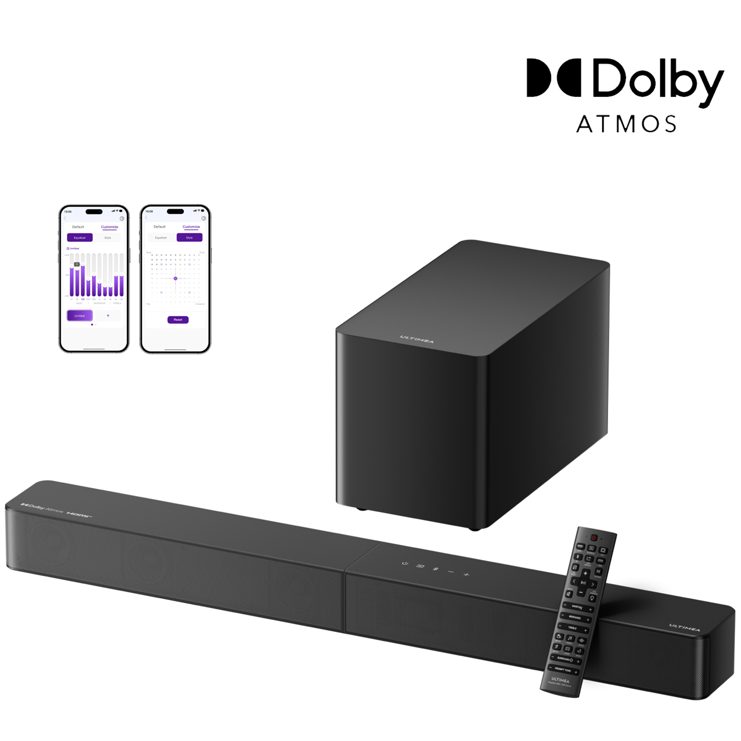ULTIMEA Poseidon D60 サウンドバー 5.1ch ホームシアター Dolby Atmos