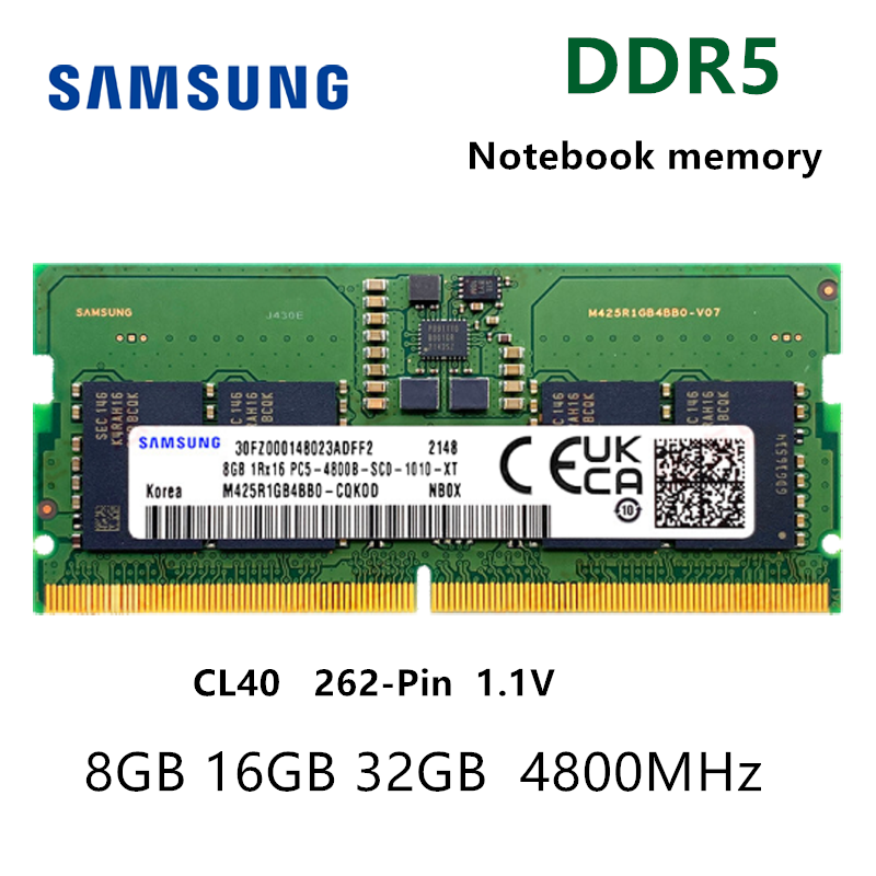 SAMSUNG DDR5 8GB 16GB 32GB 4800MHz 5600MHz Original SODIMM 1.1V
