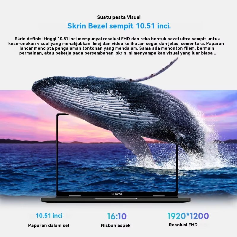 CHUWI MiniBook X 2 in 1 ノートパソコン Intel N150（最大3.6GHz