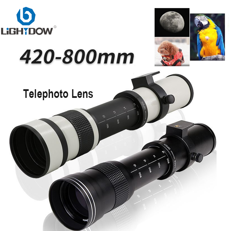 Lightdow Telephoto Lens 420-800mm f 8.3 Manual Zoom Lenses for