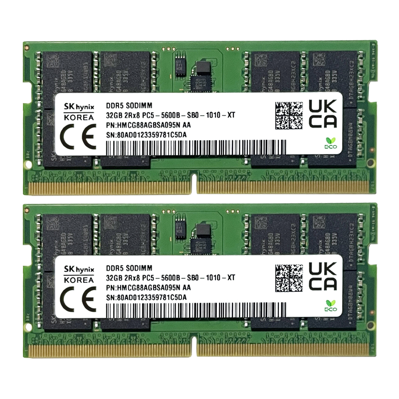 SK Hynix DDR5 Laptop Memory 32GB/64GB 5600MHz 2Rx8 PC5-5600B