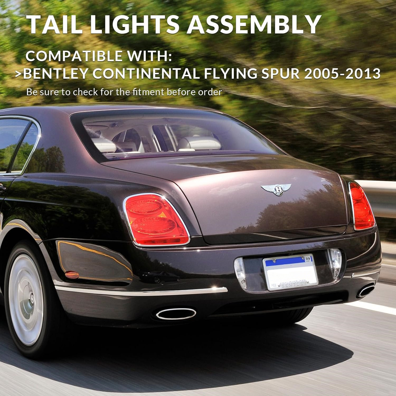 ベントレーフライングスパー2005-2013用テールライトのペア,リアランプ