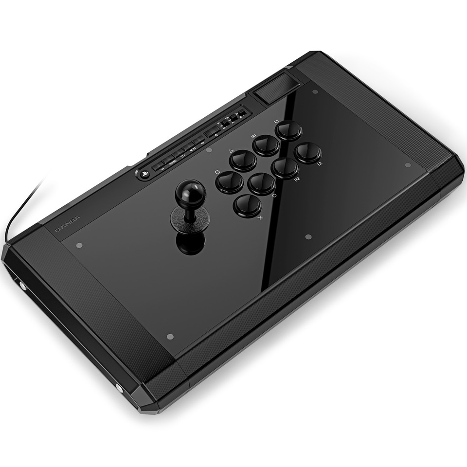 Qanba-PC,ゲームコントローラー,ps4,ps5,q7,2用の戦闘用の黒曜石
