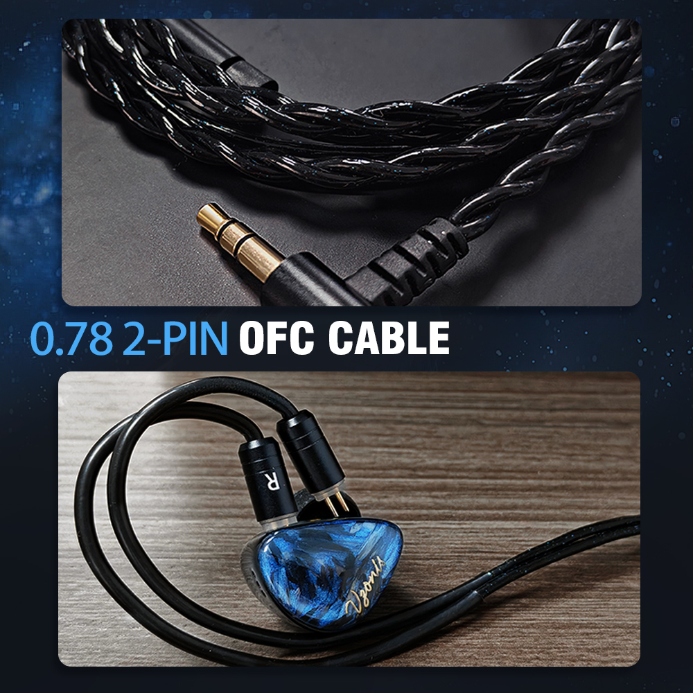 Vzonis DDB-03 HiFi IEM 1DD+1BA+1骨伝導ハイブリッドドライバー搭載