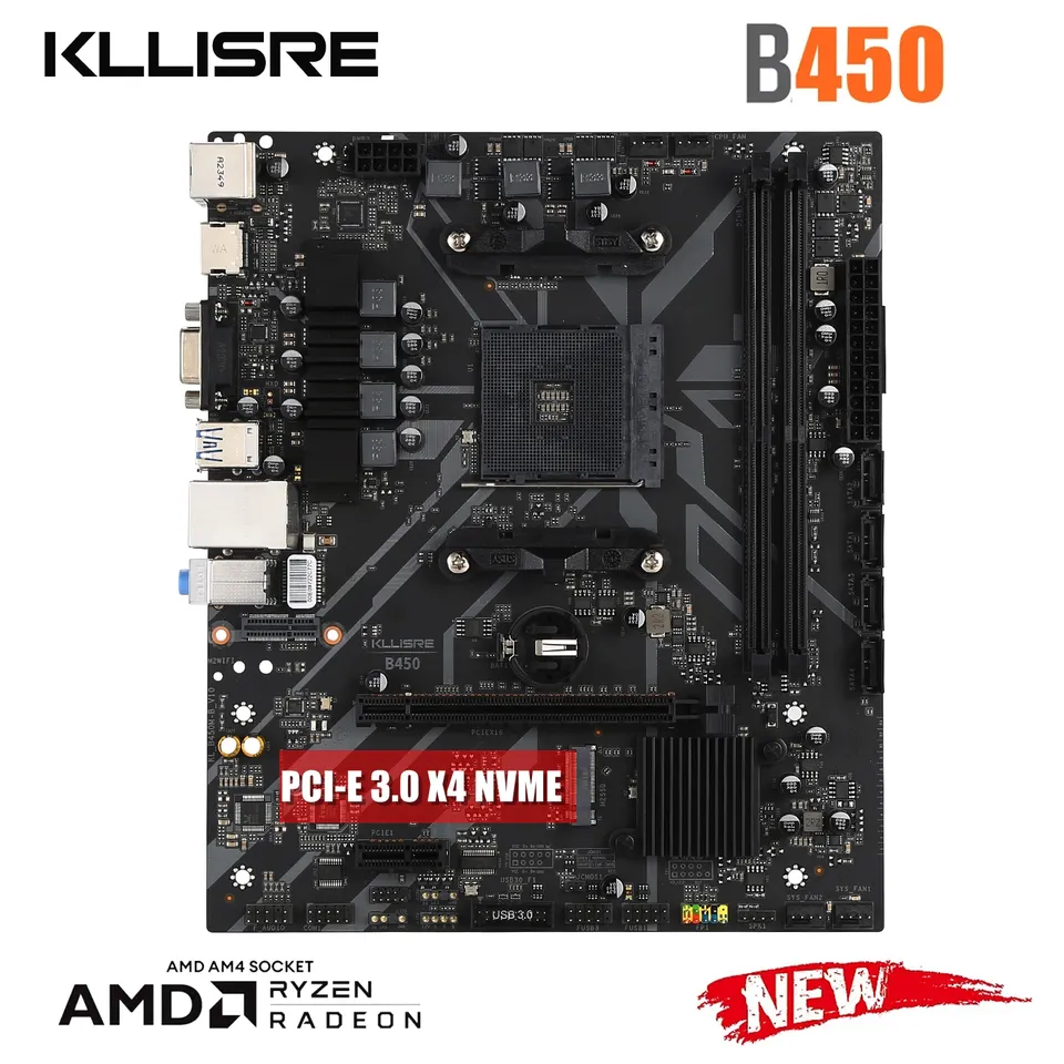 Kllisre B450 Kit amd ryzen With 5 R5 5600 cpu DDR4 16GB (2x8GB