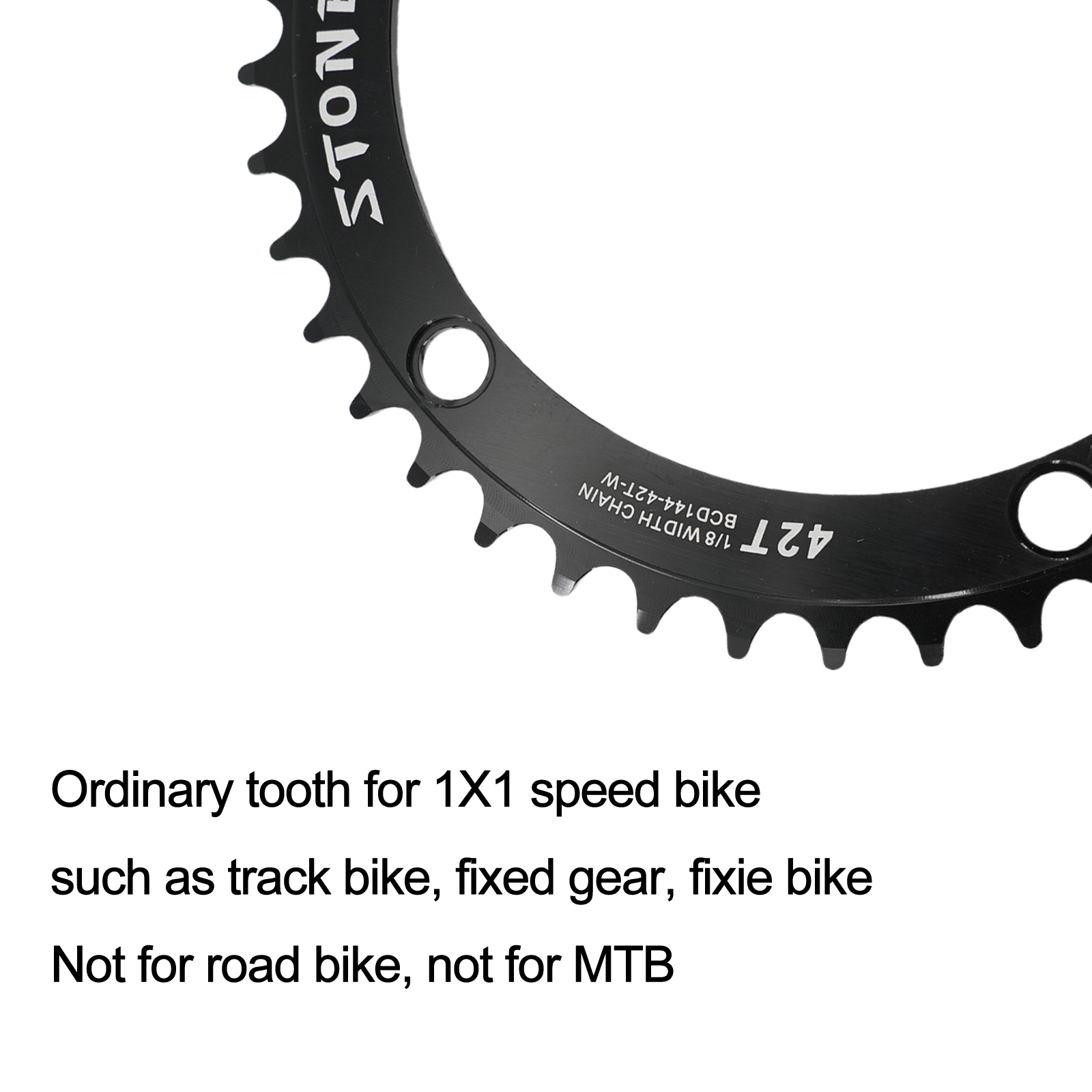 Stone 144 BCD ラウンドチェーンリング ピスト固定ギアトラックバイク