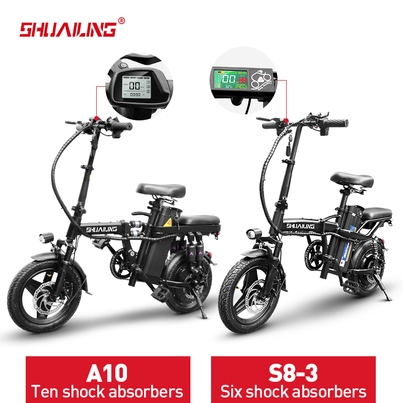 電動自転車 14 インチ 400 ワットミニシティバイク 48V 10Ah 25Ah