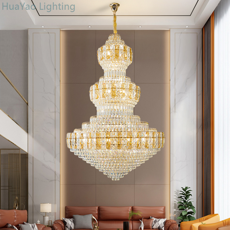 Crystal Duplex Building Headlight Living Room Light New Luxury