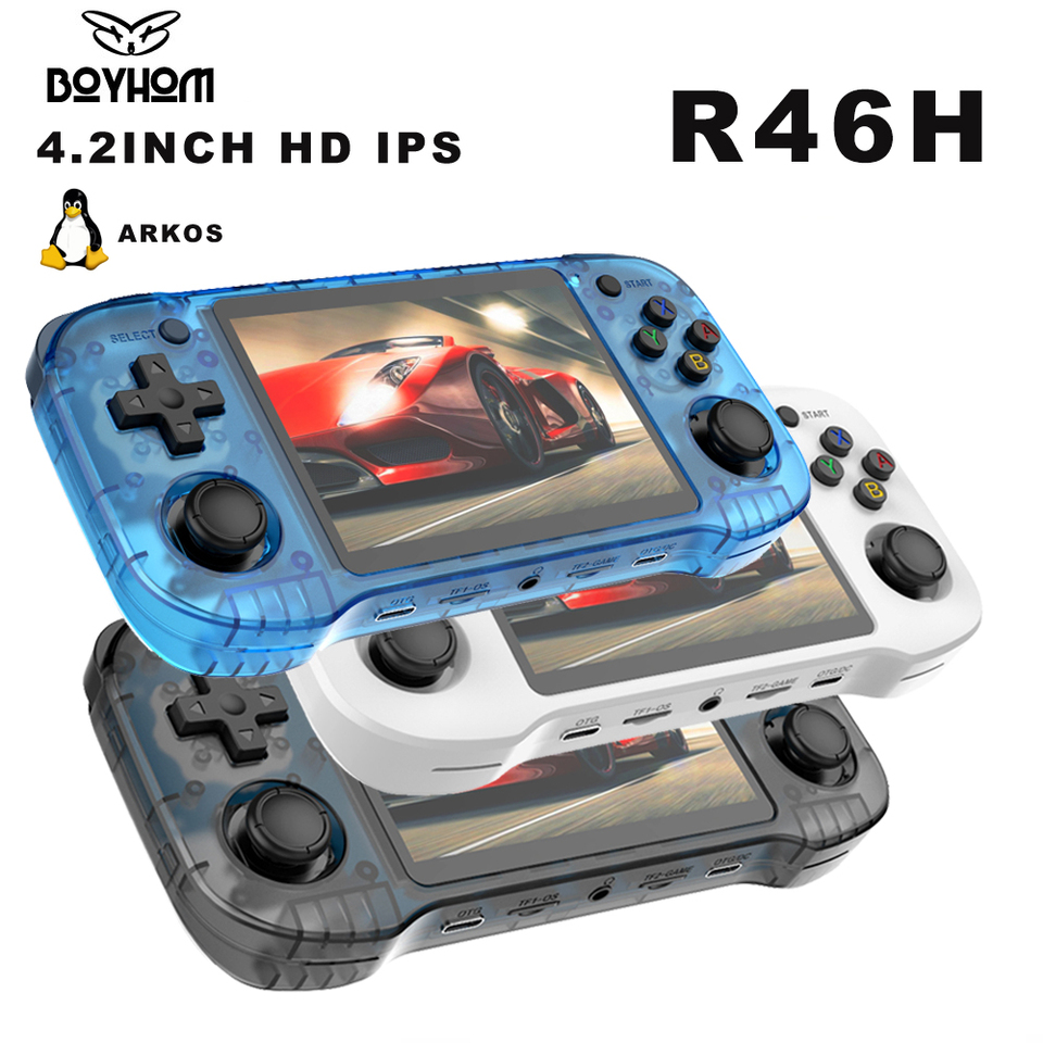 R46H Retro Handheld Game Console Linux System 4.2Inch IPS Portable