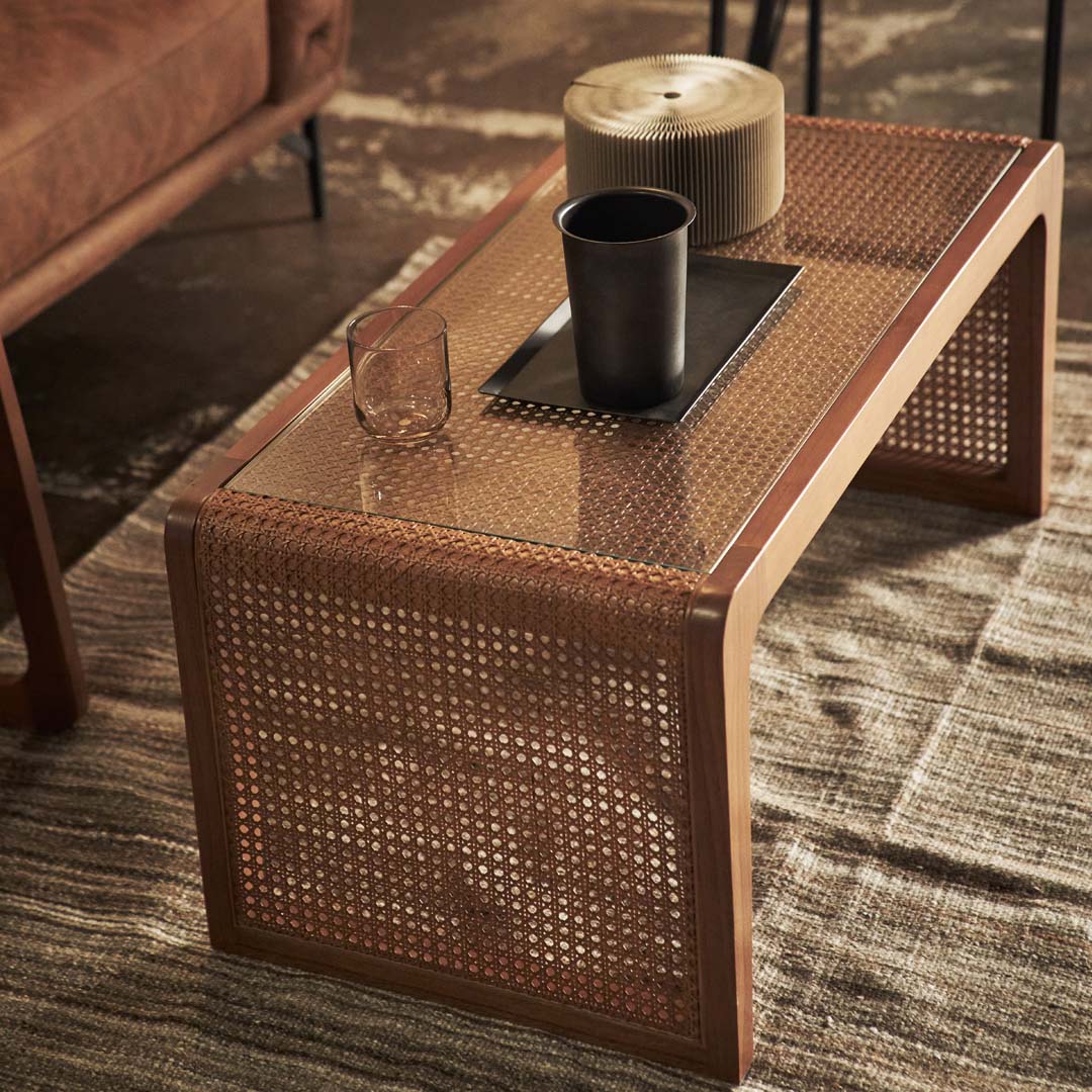 和っぽい！…のに抜け感たっぷりのガラステーブル/BR