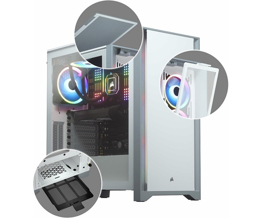 取扱を終了した商品です］ATX対応ミドルタワーPCケース ホワイト 4000D