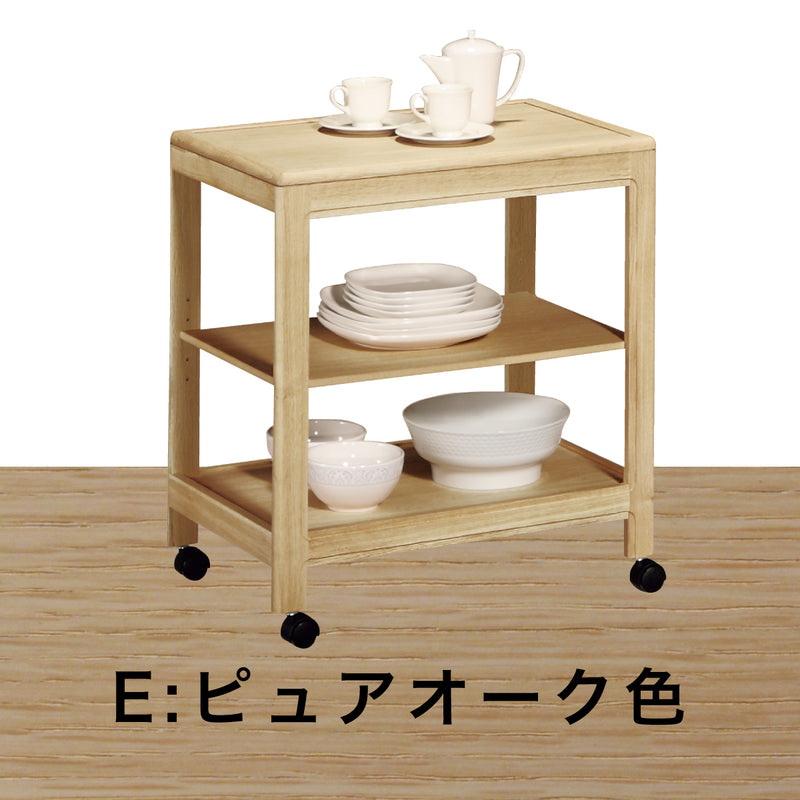 カリモク ワゴン AS6116 キャスター付き 可動棚板付き コンパクト