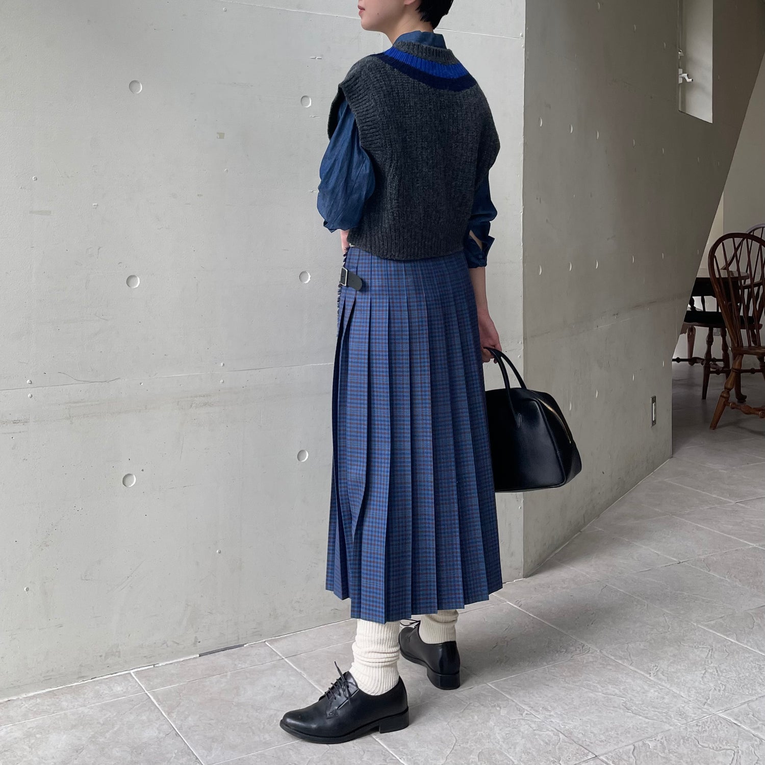 O'neil of Dublin キルトスカート ダブルベルト ガンクラブチェック