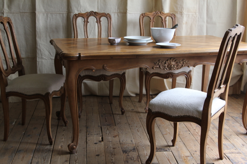 アンティークダイニングテーブル フランス ルイ15世ロココ ドロー
