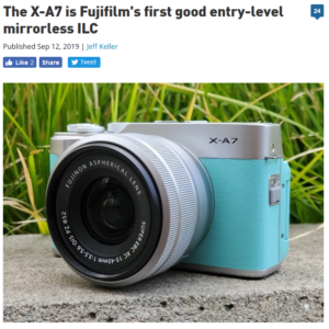 FUJIFILM X-A7」は富士フイルム初の優れたエントリーミラーレス【海外