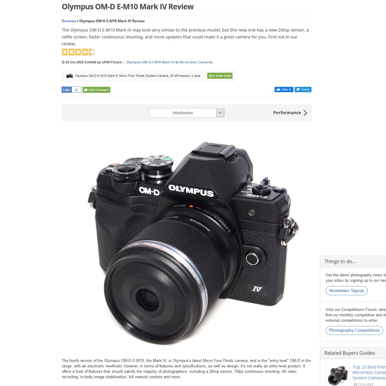 オリンパス「OM-D E-M10 Mark IV」は小型軽量で高機能なエントリー