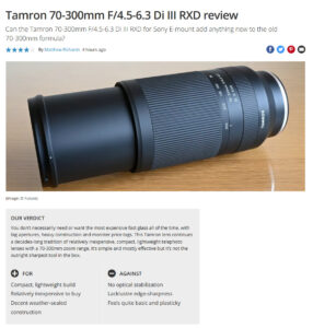 タムロン 70-300mm F4.5-6.3 Di III RXD 最新情報まとめ - とるなら