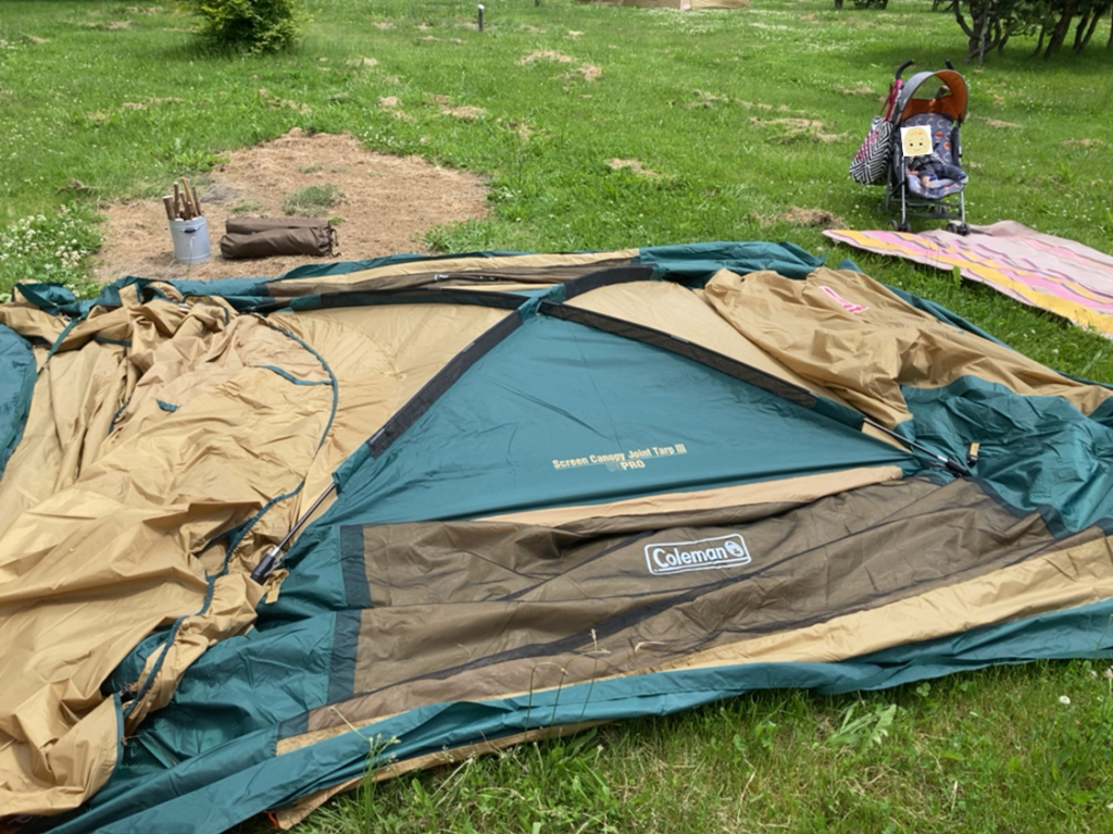 スクリーンキャノピージョイントタープⅢは設営簡単！！単体、ドーム