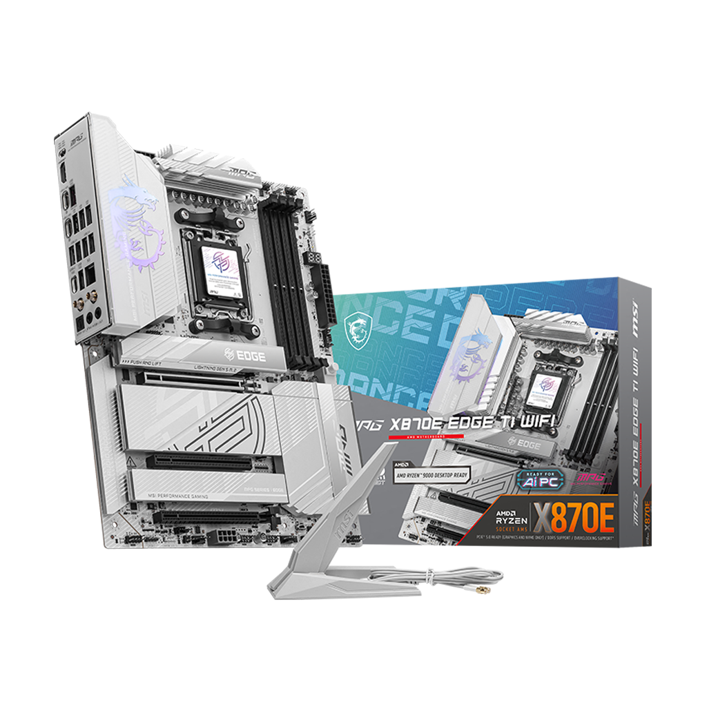 MSI MPG X870E EDGE TI WIFI ATX AMD Ryzen 9000 Gaming Motherboard