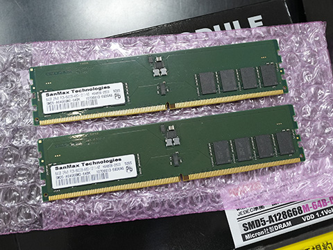 Micron製DRAMを採用したCUDIMMがSanMaxから、64GB×2枚組など計4製品