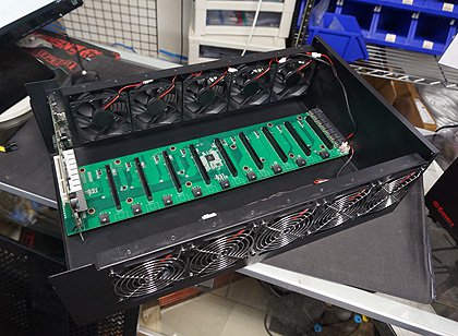拡張カード型の専用マザーを使ったマイニングPC自作キットが登場