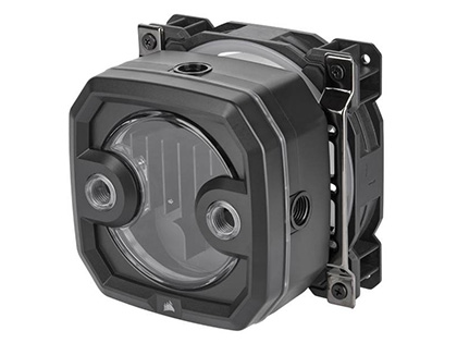 ケースファン取り付け穴に設置できるCORSAIRのポンプ一体型水冷