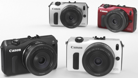 キヤノン、同社初のミラーレスカメラ「EOS M」。APS-Cセンサー採用