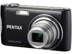 ペンタックス、“小顔フィルター”搭載の薄型デジカメ「Optio P80