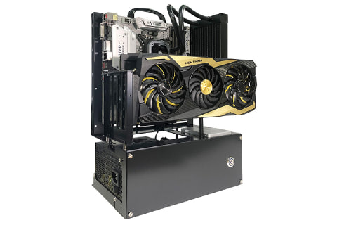 長尾製作所、GPU縦置きや水冷ラジエータ対応のオープンフレームケース