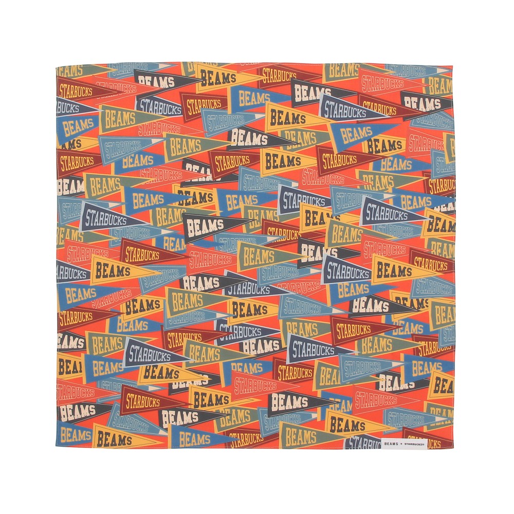 BEAMS バンダナ Pennant Design オレンジ|グッズ|goods-main