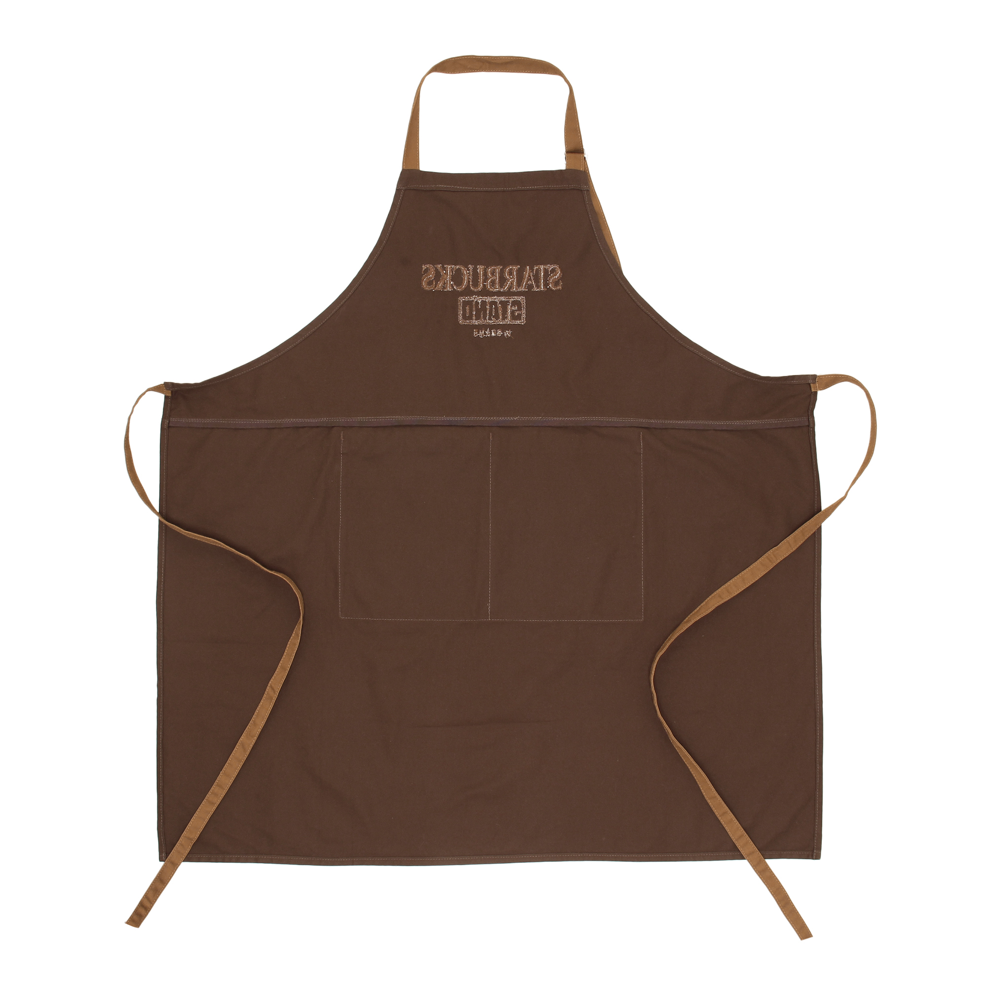 STARBUCKS STAND by BEAMS LOGO ユーティリティ エプロン ブラウン