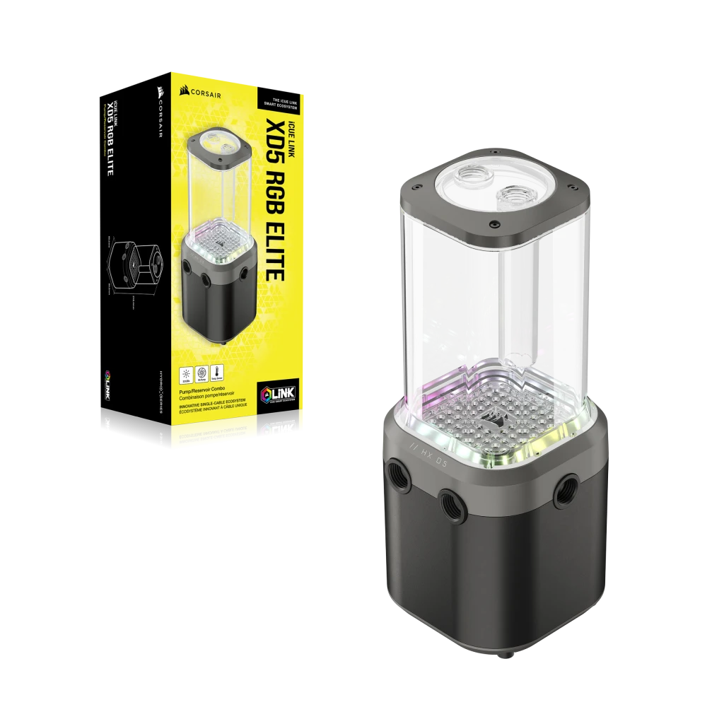 iCUE LINK XD5 RGB ELITE ポンプ/リザーバーコンボ - ステルスグレー