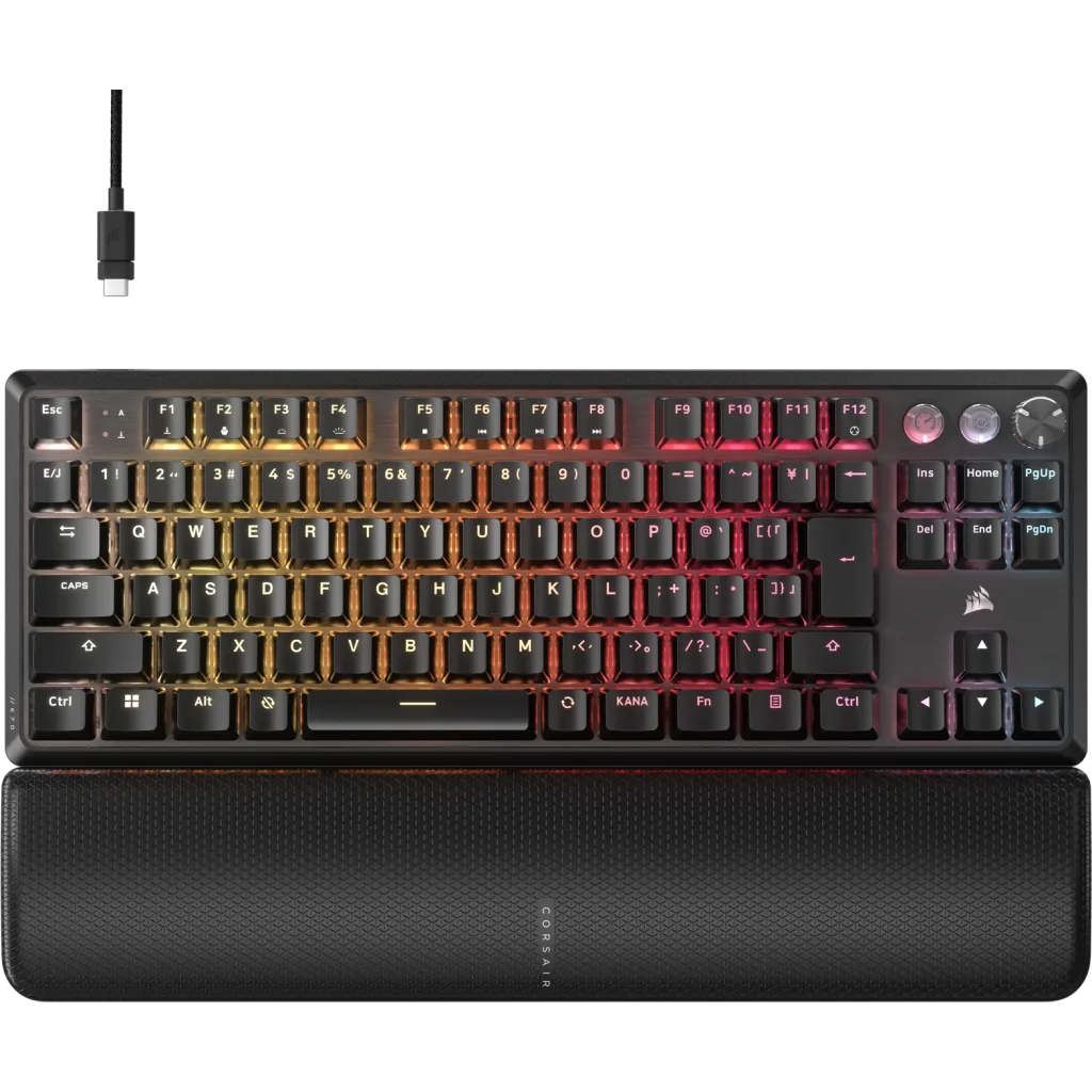 ラピッドトリガー付き K70 PRO TKL 高性能ホール効果プログラム可能