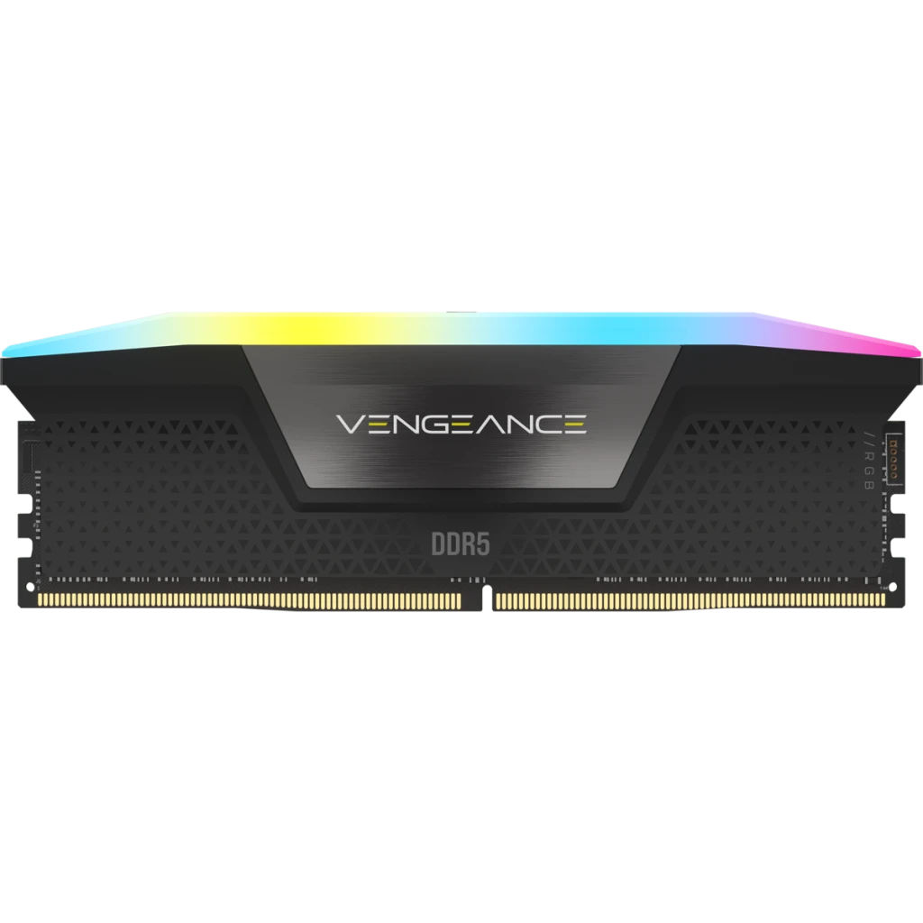 VENGEANCE® RGB 32GB (2x16GB) DDR5 DRAM 6400MHz C32 Memory Kit — Black