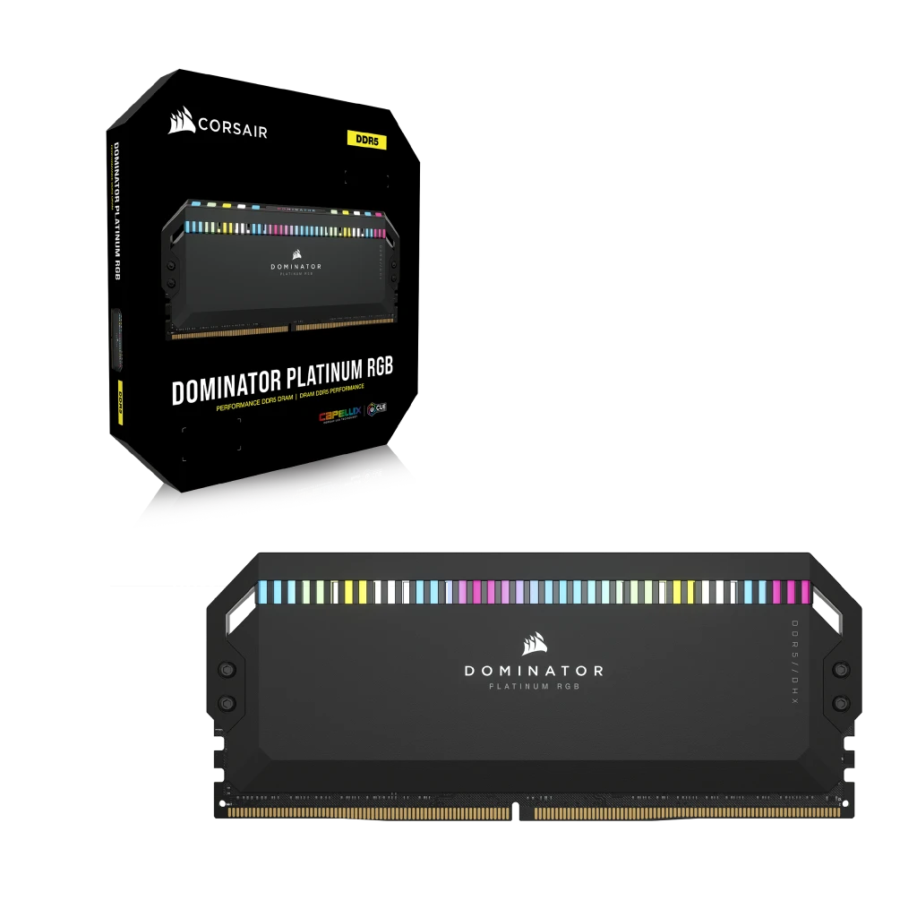 DOMINATOR® PLATINUM RGB 32GB (2x16GB) DDR5 DRAM 5200MHz C40 Memory
