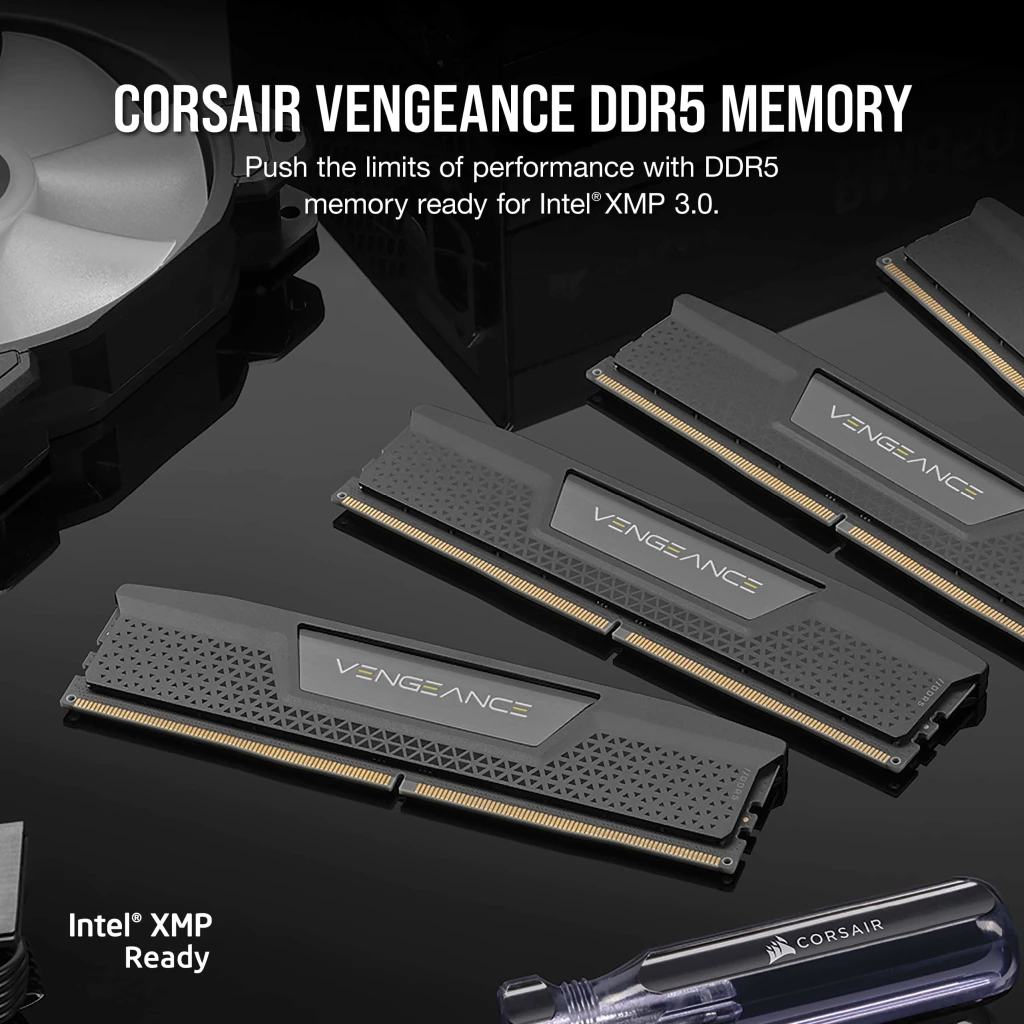 VENGEANCE® 32GB (2x16GB) DDR5 DRAM 6000MHz C36 Memory Kit — Black
