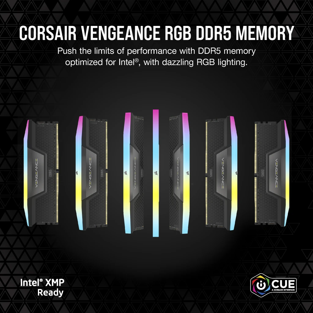 VENGEANCE® RGB 32GB (2x16GB) DDR5 DRAM 7000MT/s CL34 Memory Kit
