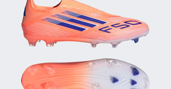 adidas F50 League Laceless Firm/Multi-Ground Cleats - Orange