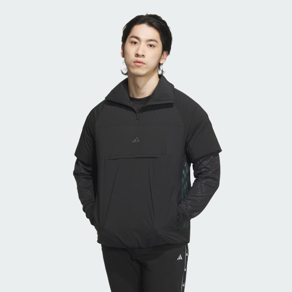 アディダス 【ゴルフ】撥水 アノラック ハイネック 半袖ダウン