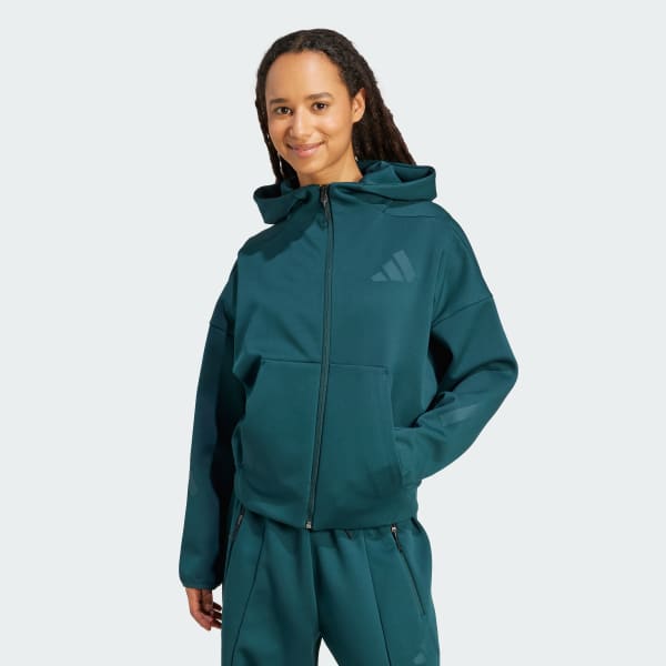 Moletom Capuz adidas Z.N.E. Full-Zip - Verde adidas | adidas Brasil