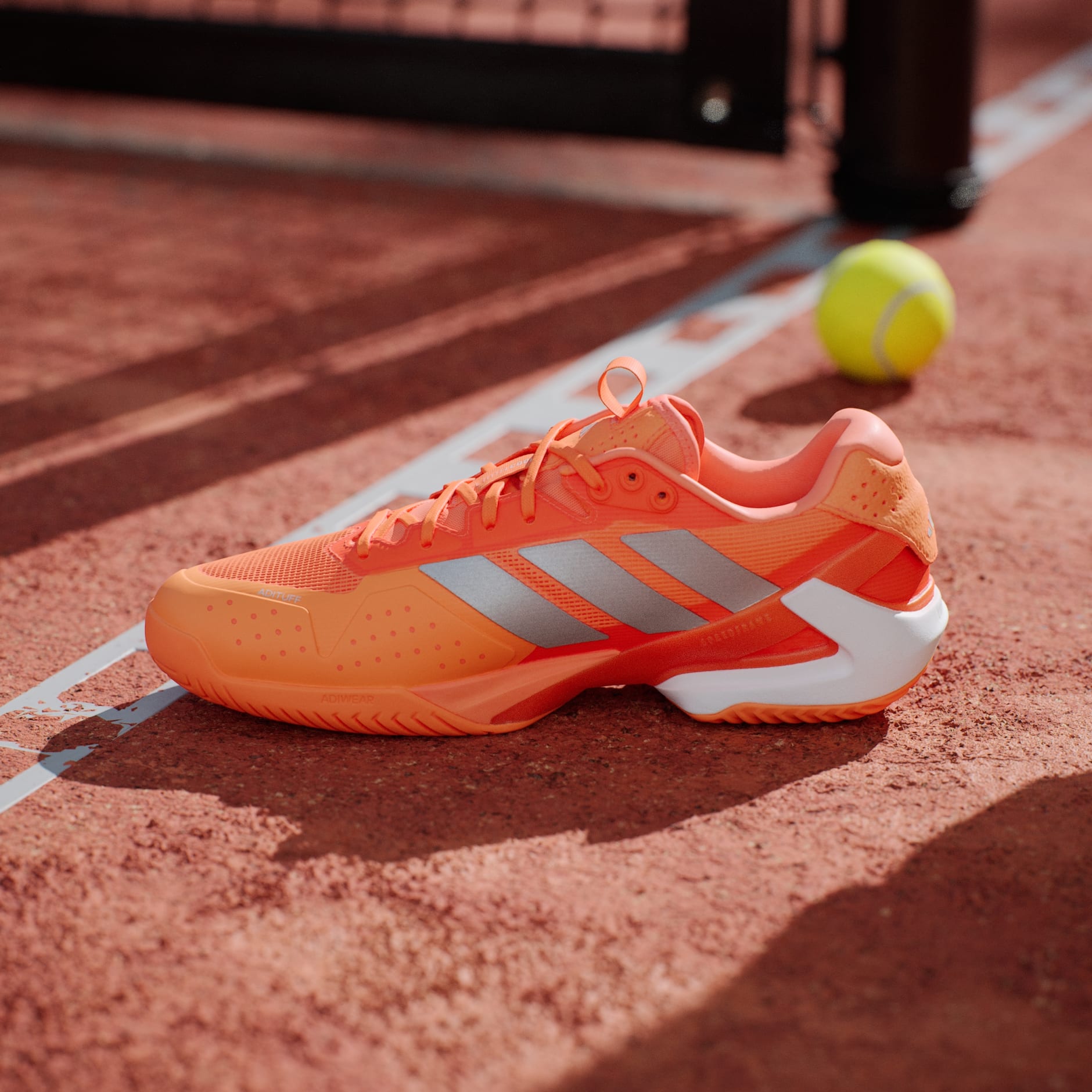 Shoes - Adizero Ubersonic 5 Tennis Shoes - Orange | adidas Oman