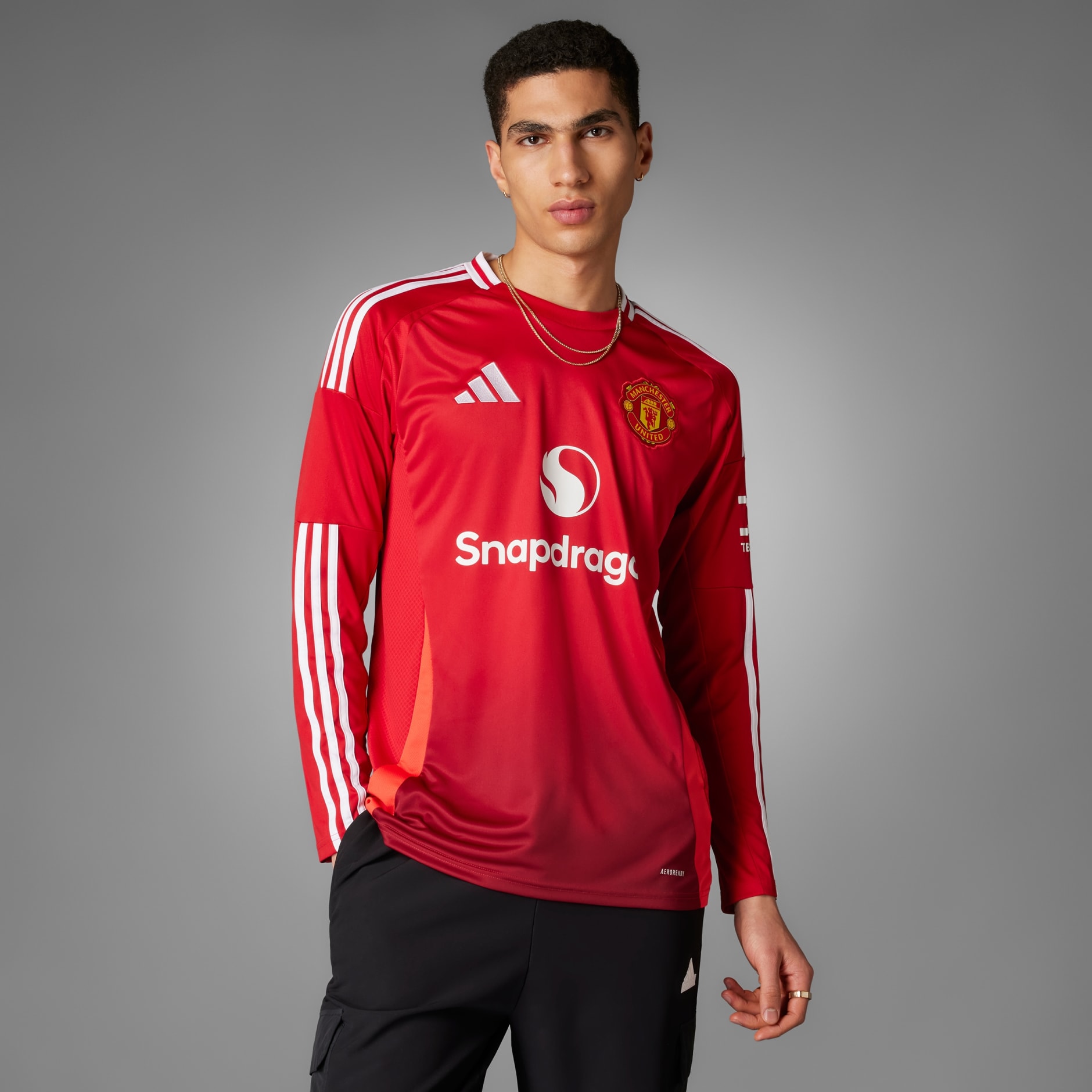 Men's Clothing - Manchester United 24/25 Long Sleeve Home Jersey