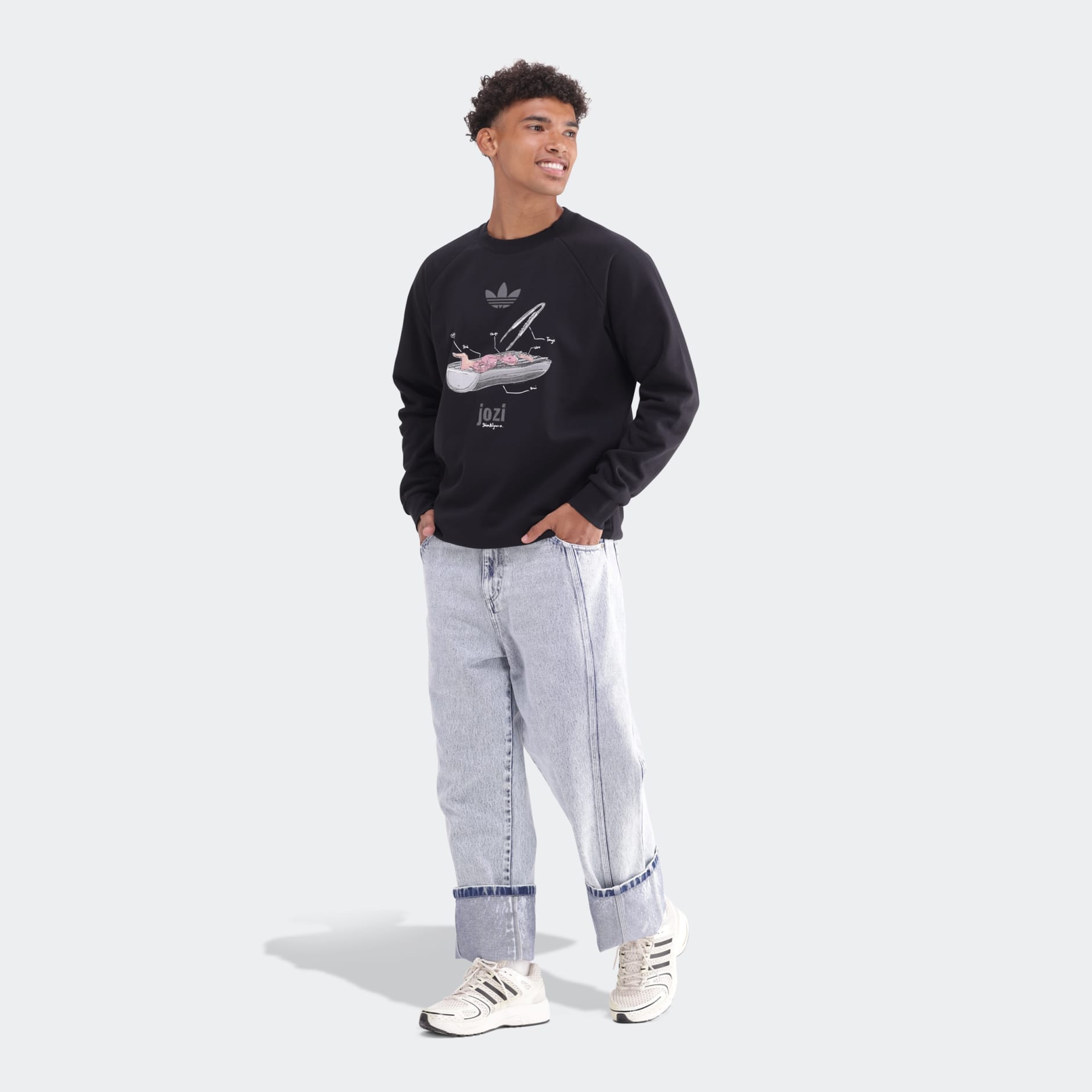 Clothing - Jozi Shisanyama Gfx Sweat M - Black | adidas South Africa