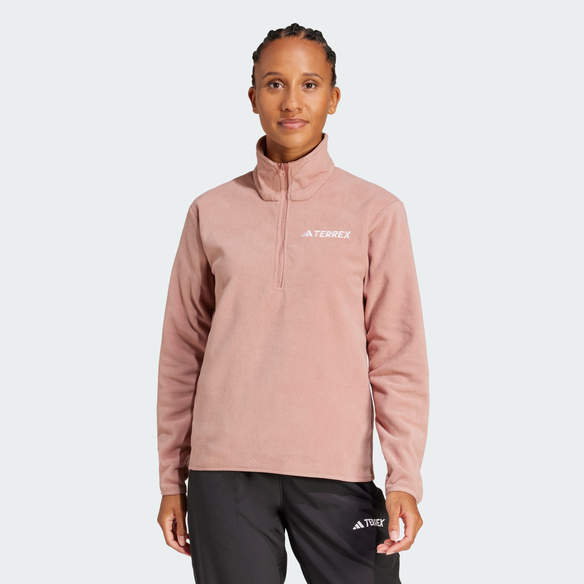 Clothing - Multi Essentials 1/2 Zip Fleece Jacket - Pink | adidas