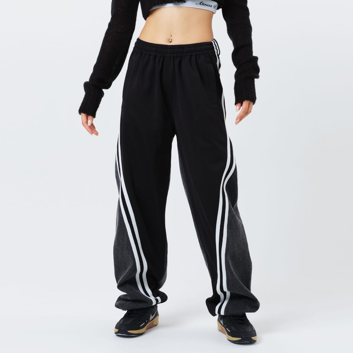 atmos pink Docking Jersey Pants BLACK （アトモス ピンク ドッキング