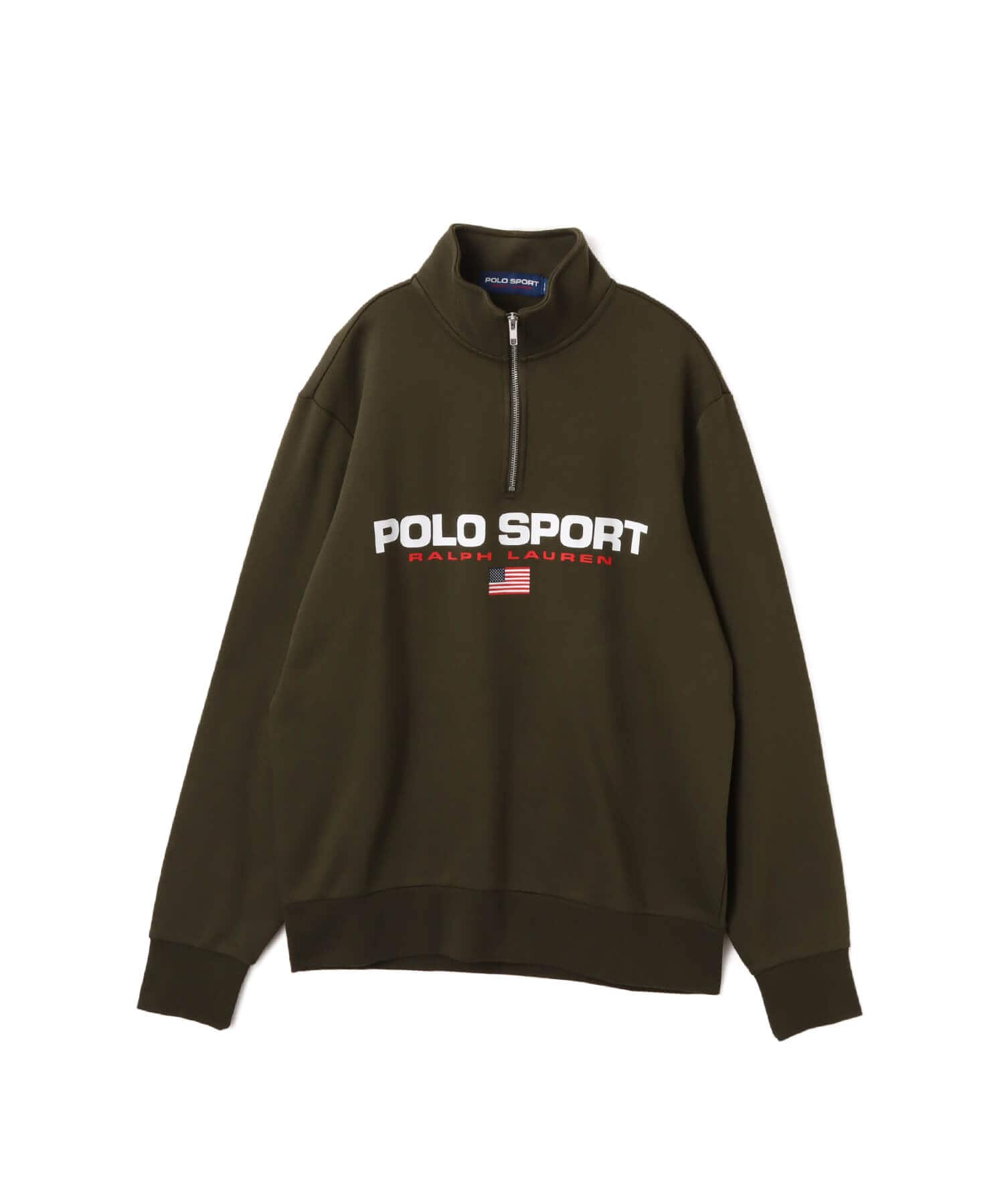 POLO RALPH LAUREN POLO SPORT HALF ZIP SWEATSHIRT COMPANY OLIVE