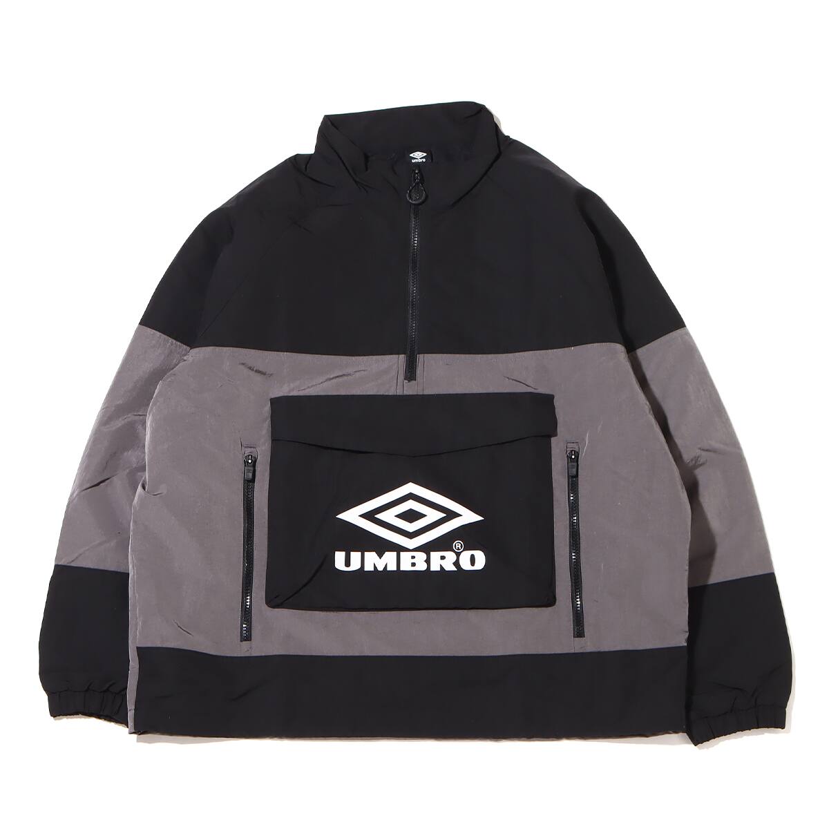UMBRO STANDNECK ANORAK BLACK 22HO-I（アンブロ スタンドネック